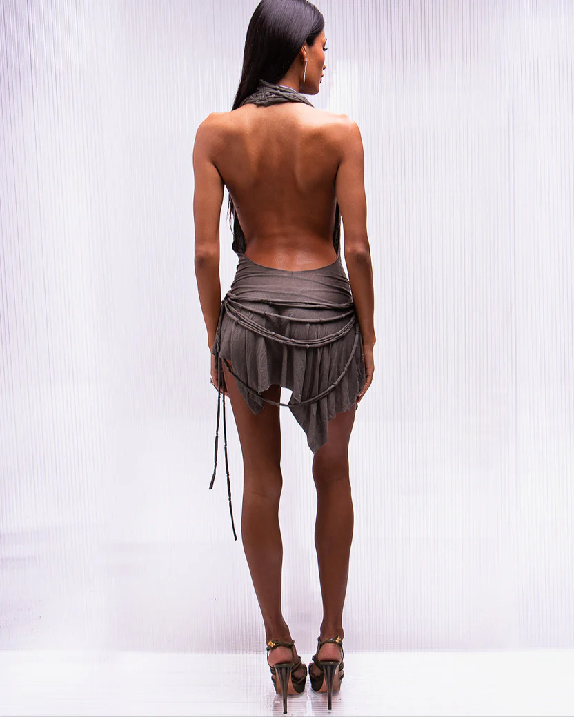 Draped Mini Dress
