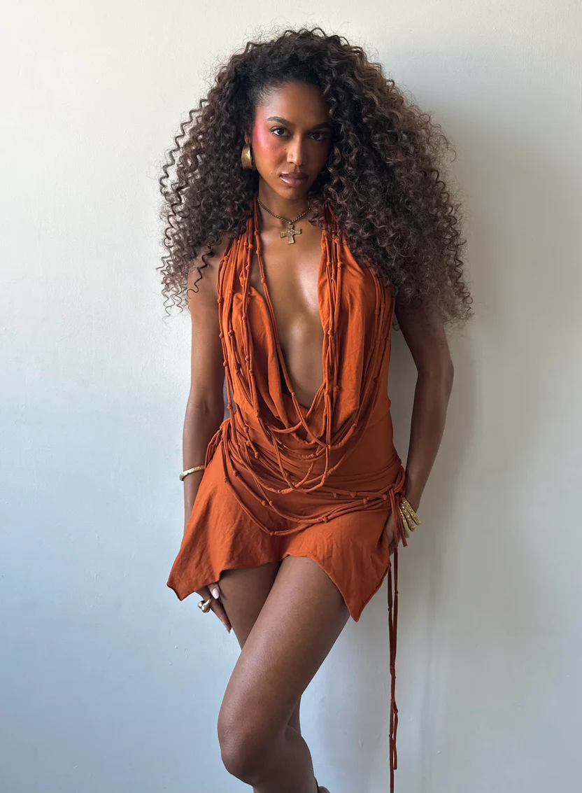 Draped Mini Dress