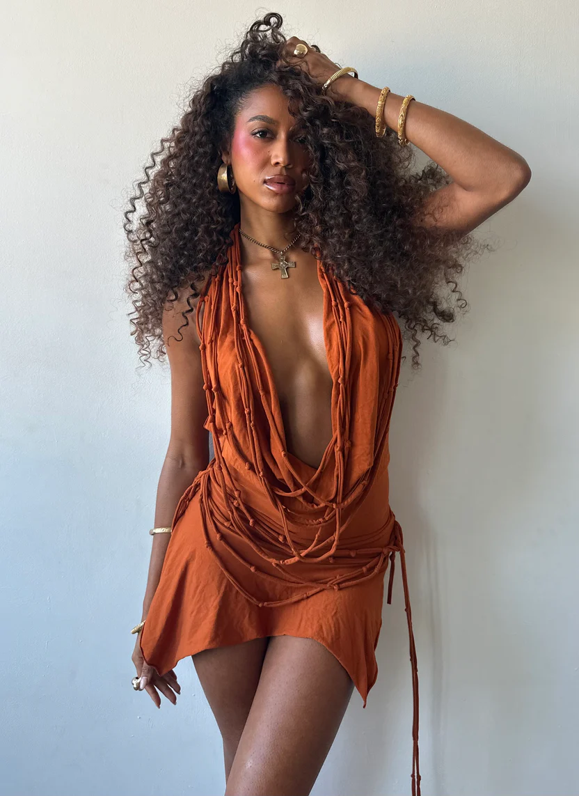 Draped Mini Dress
