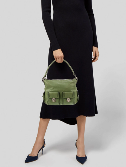 Leather Large Multipocket Hobo bag