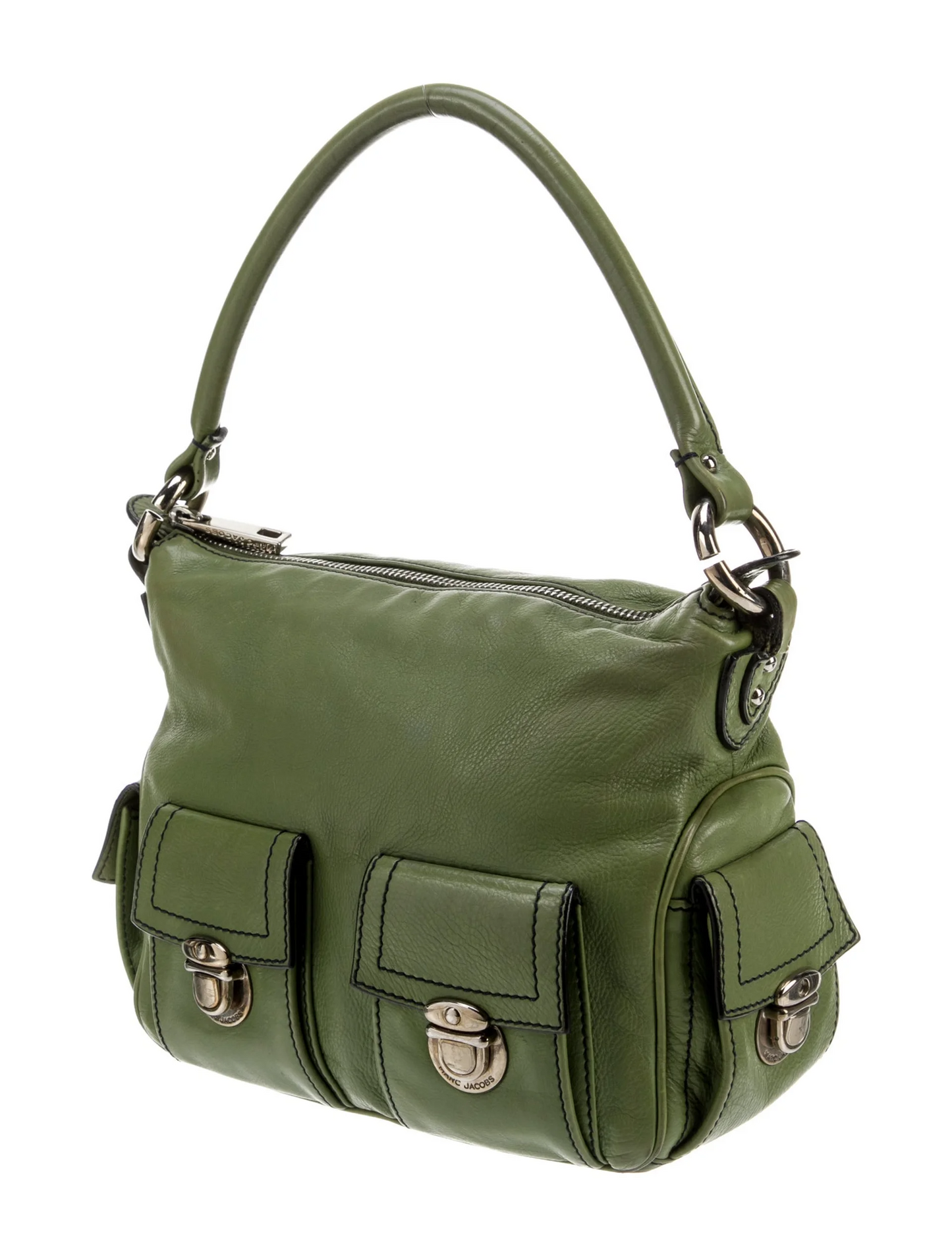 Leather Large Multipocket Hobo bag