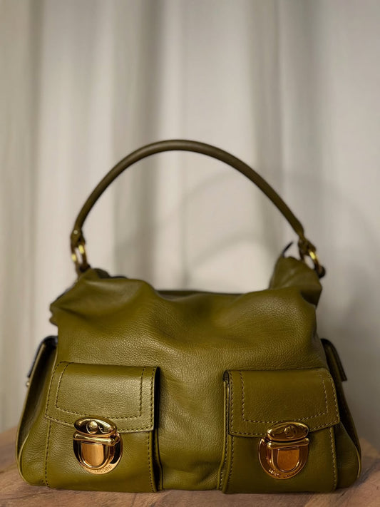 Leather Large Multipocket Hobo bag