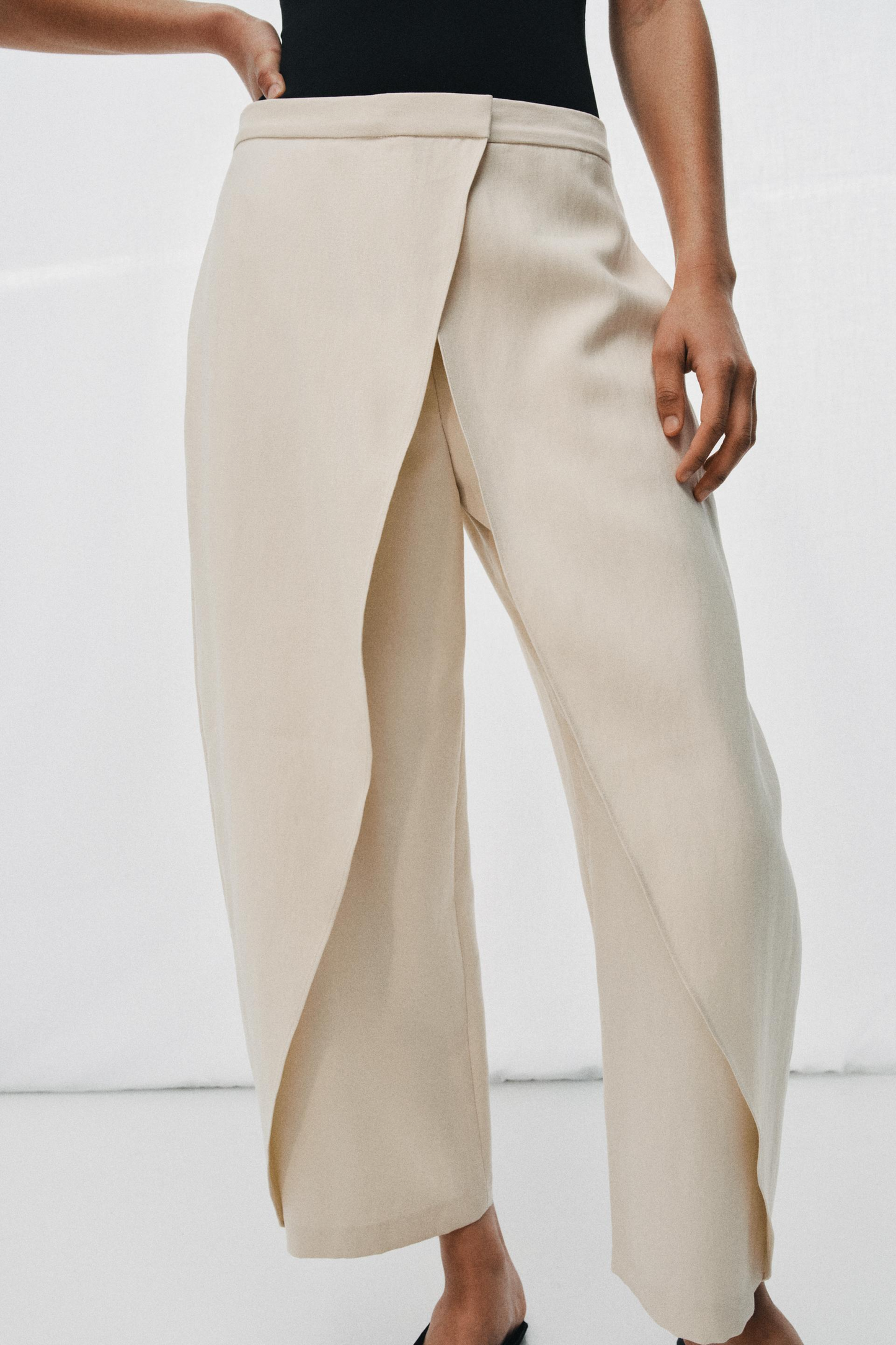 Crossover front pants