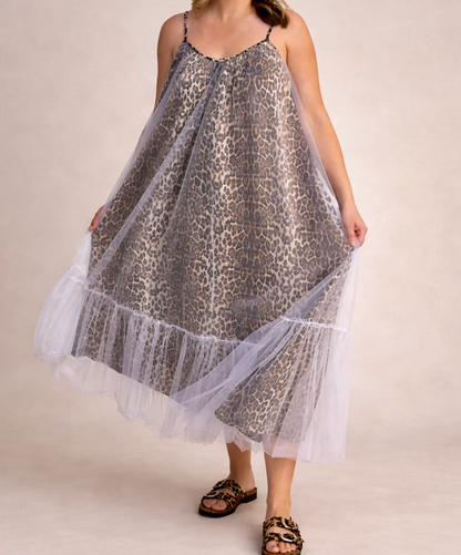 Leopard Mesh & Tulle Keepsake Dress