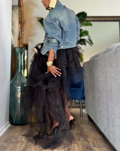 Black Hampton Tulle Skirt