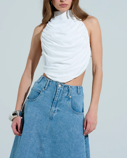 Linen Pleated Three-Piece Set