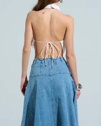 Linen Pleated Three-Piece Set