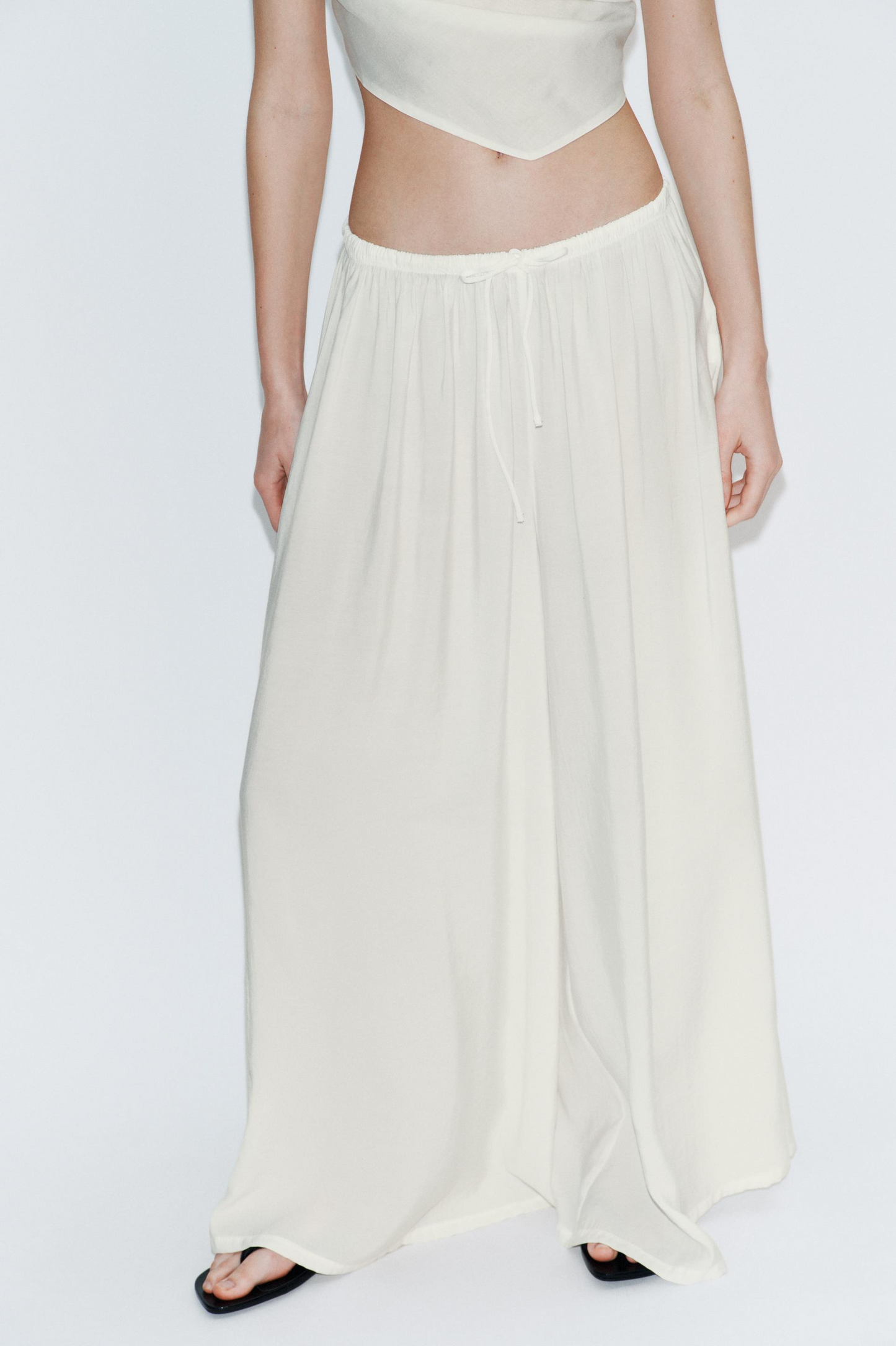 Linen Halter Top+ Wide Leg Linen Pants