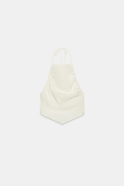 Linen Halter Top+ Wide Leg Linen Pants