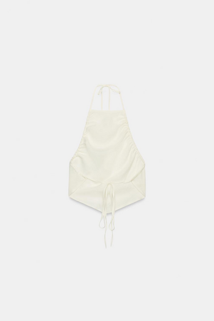 Linen Halter Top+ Wide Leg Linen Pants