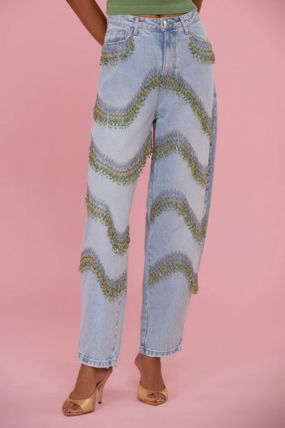 Bohemian Fringed Jeans