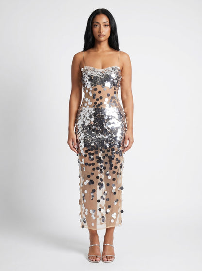 Mesh sequin dress