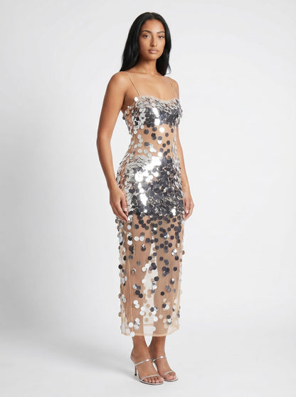 Mesh sequin dress