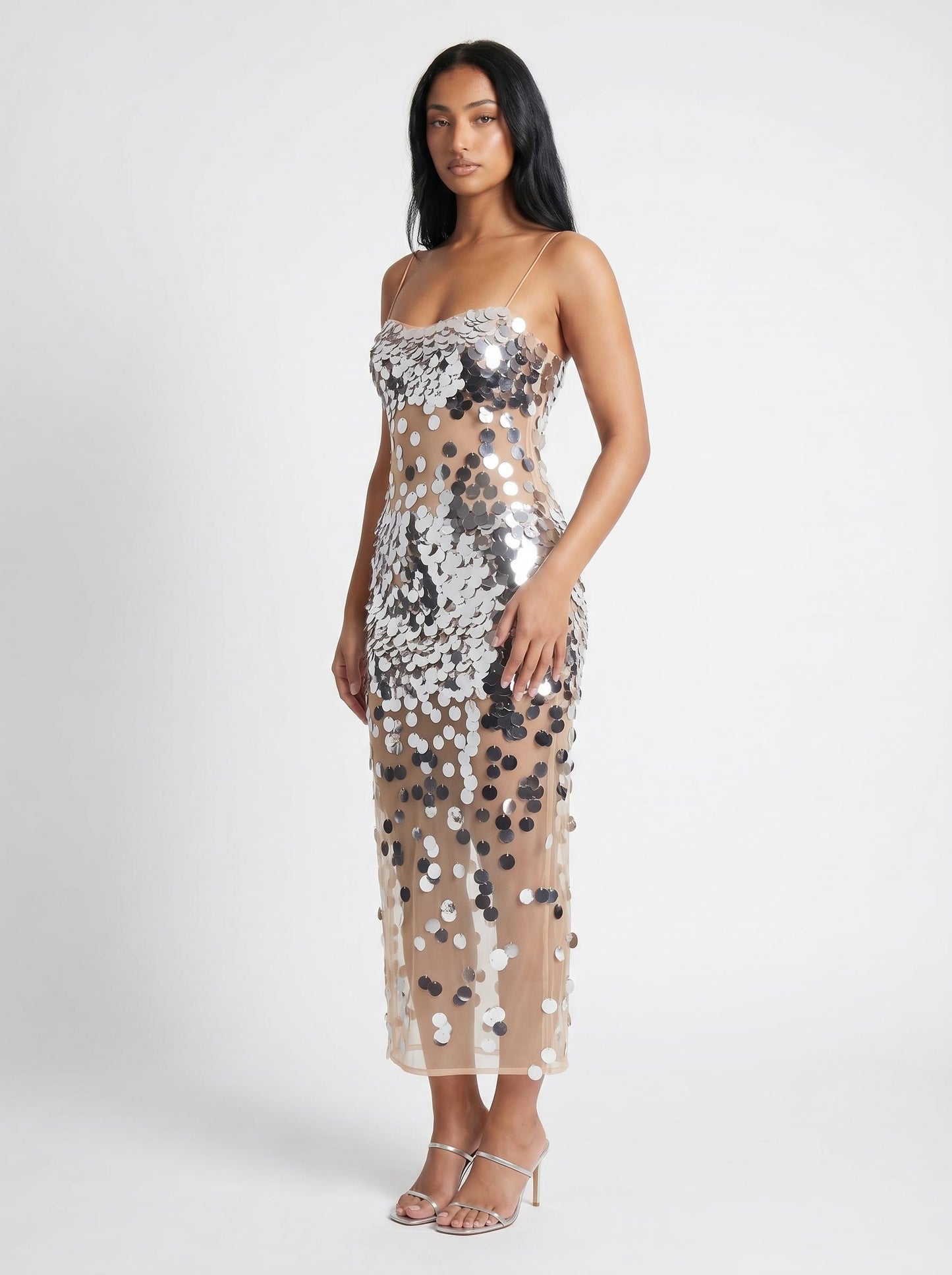 Mesh sequin dress