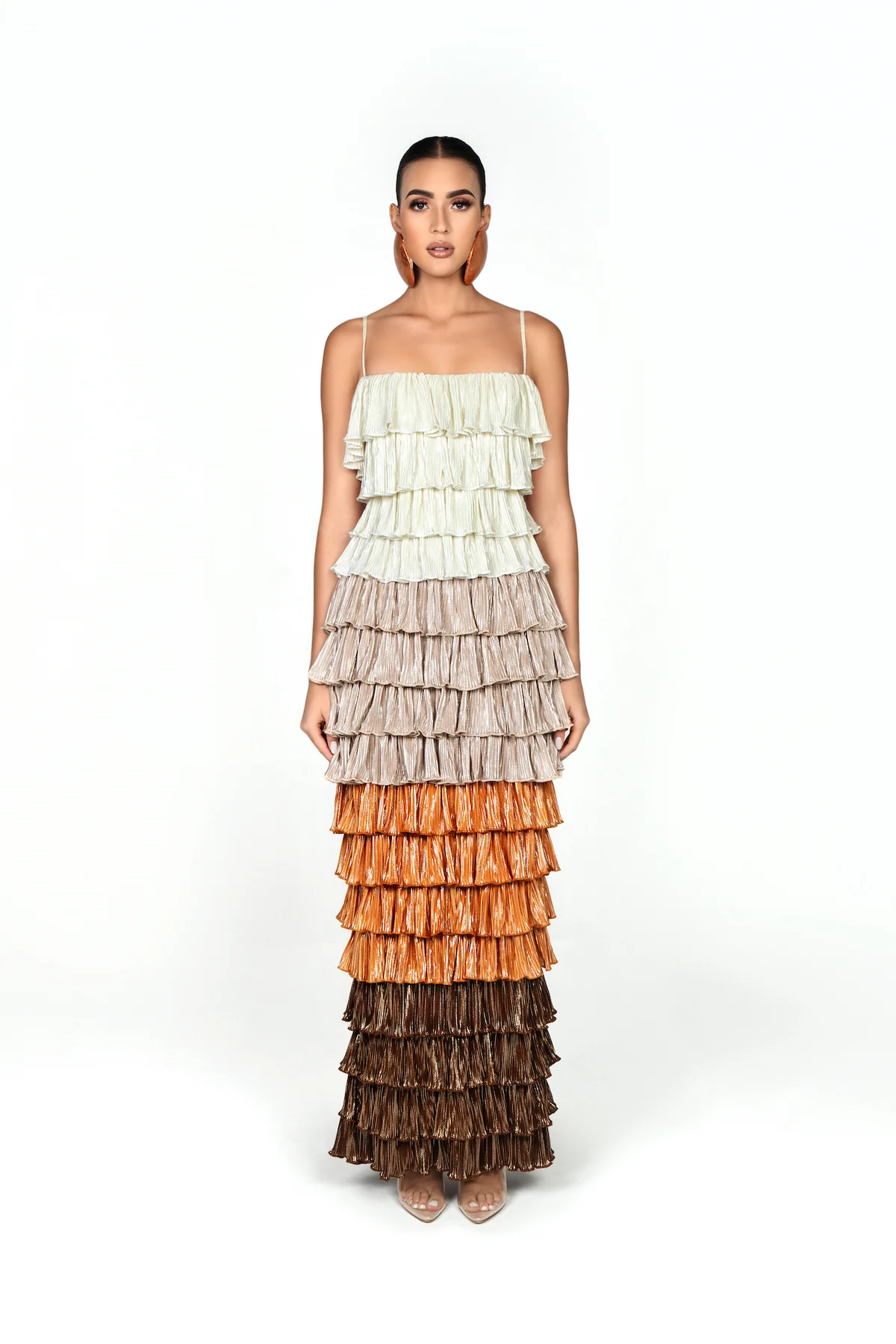 Pleated Layered Halter Dress