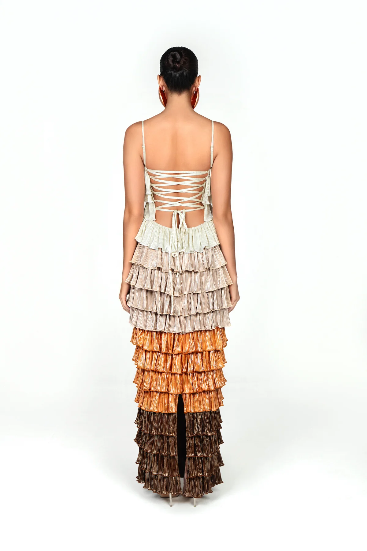 Pleated Layered Halter Dress