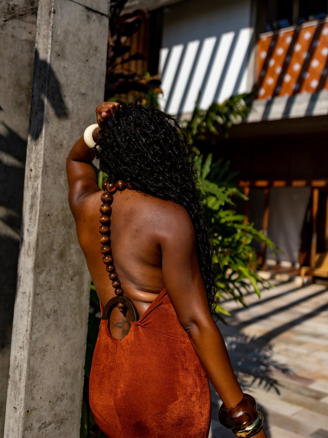Figurine Fringe Halter Dress