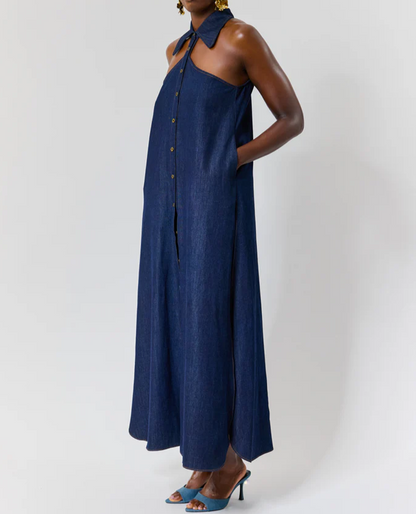 Denim Cold Shoulder Dress