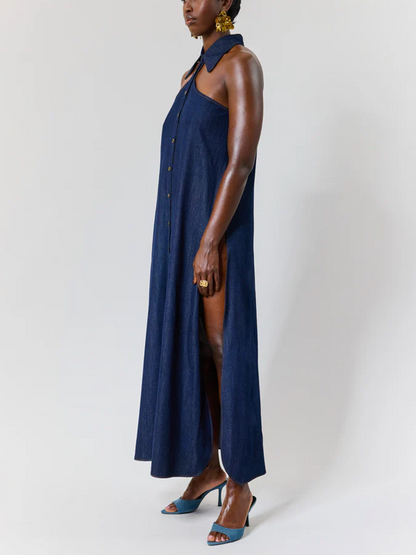 Denim Cold Shoulder Dress