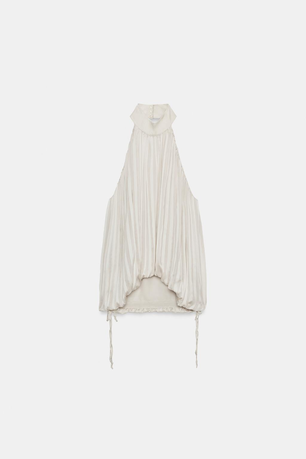 COLLECTION PLEATED HALTER TOP