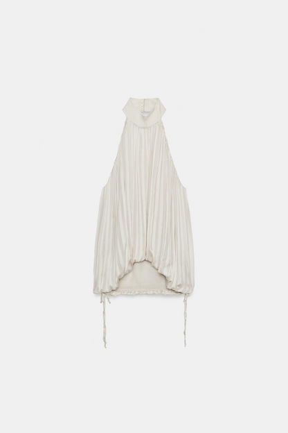 COLLECTION PLEATED HALTER TOP