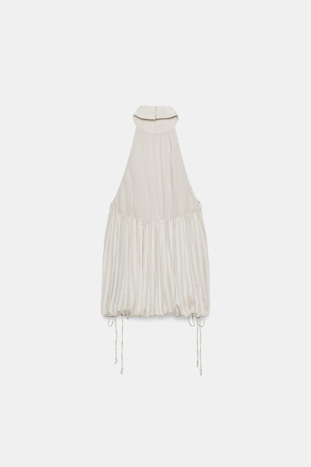 COLLECTION PLEATED HALTER TOP