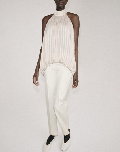 COLLECTION PLEATED HALTER TOP