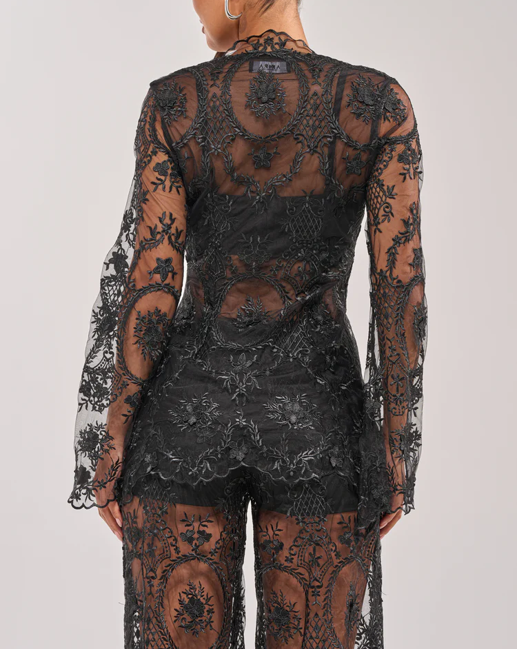 Luxurious Lace-Up Front Set