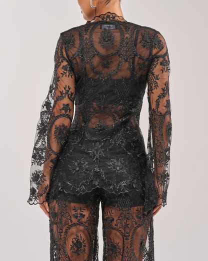 Luxurious Lace-Up Front Set