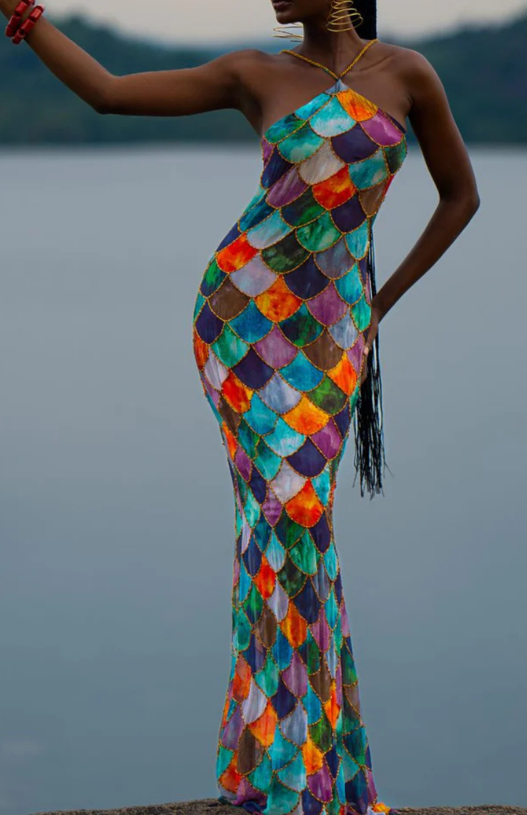 Rainbow Maxi Dress