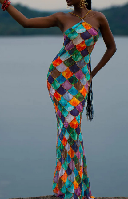 Rainbow Maxi Dress