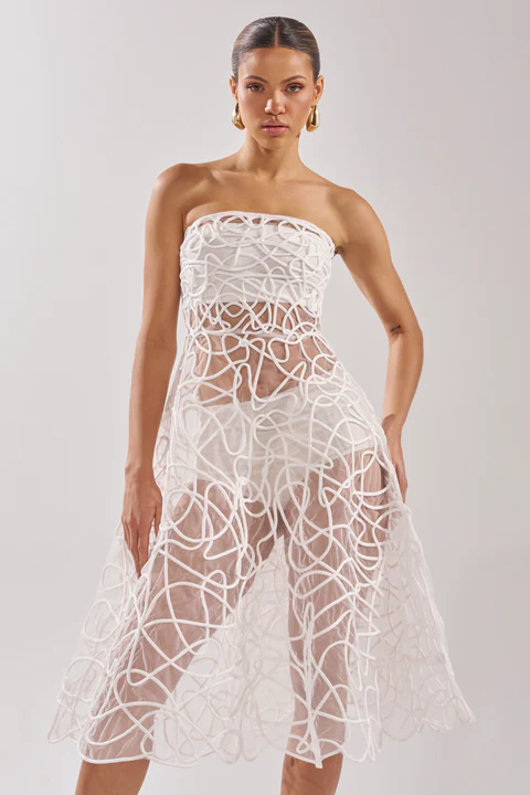 Abstract Midi Dress