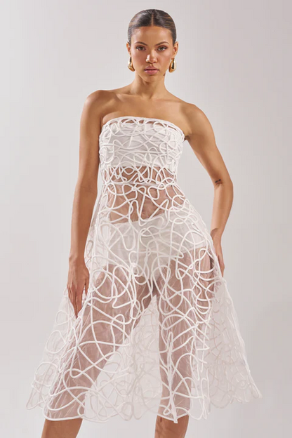 Abstract Midi Dress