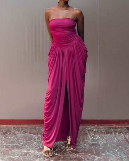 Pleated Layered Dress