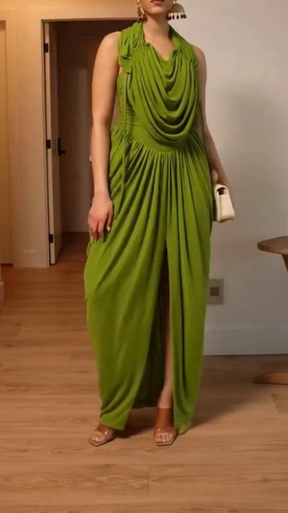 Pleated Layered Dress