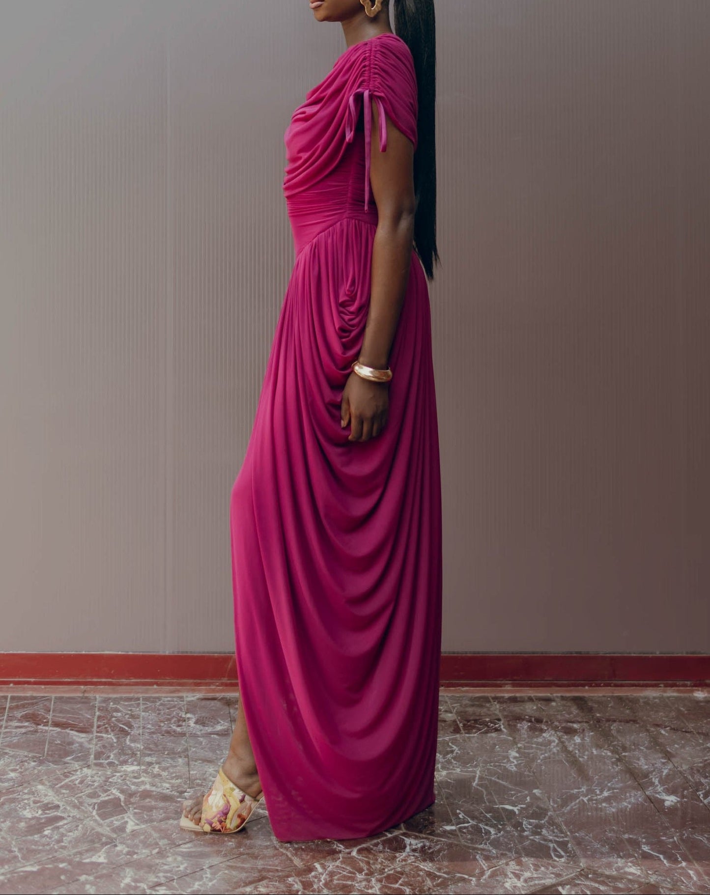 Pleated Layered Dress