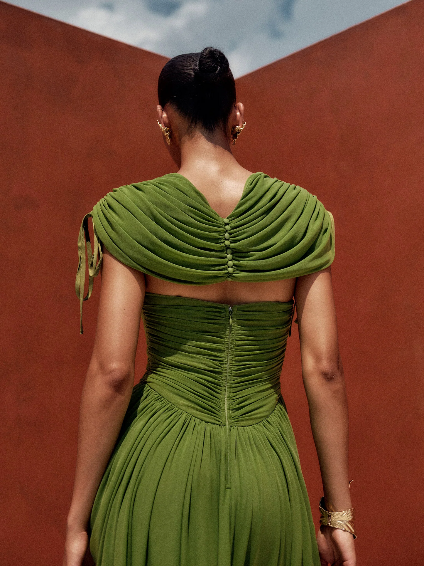 Pleated Layered Dress