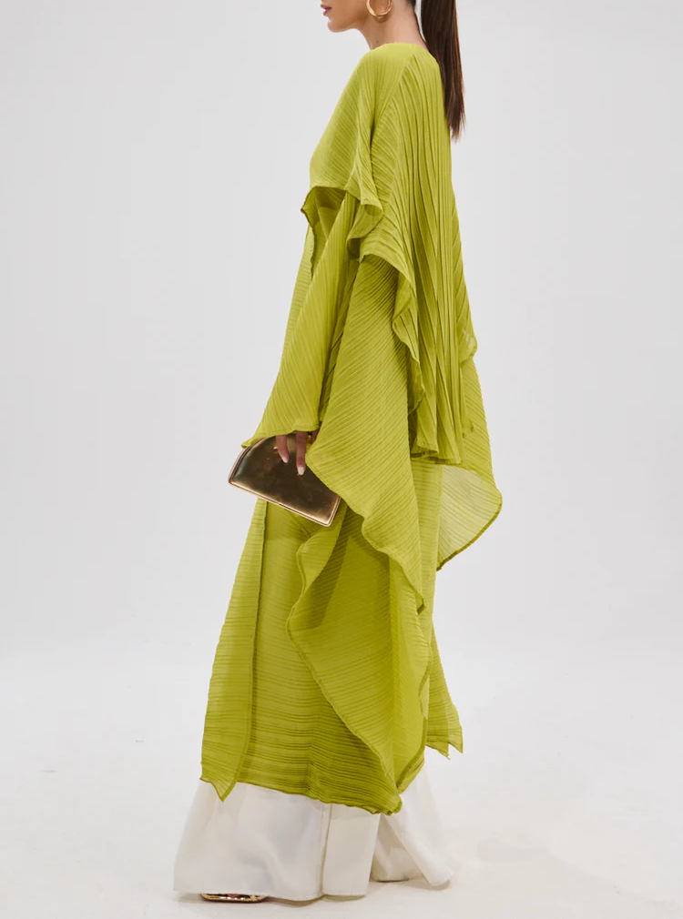 FLY AWAY WITH ME BLOUSE IN CHARTREUSE