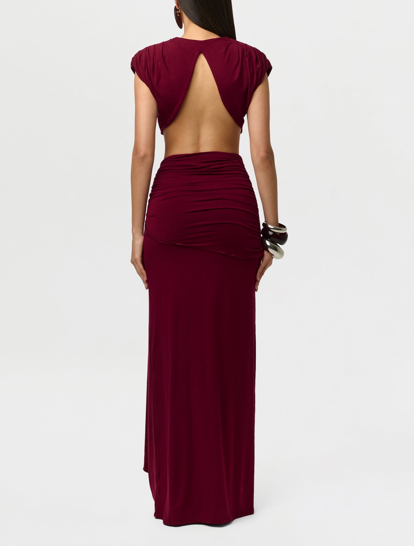 Smooth Draped Wired Maxi Dress