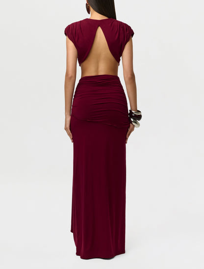 Smooth Draped Wired Maxi Dress
