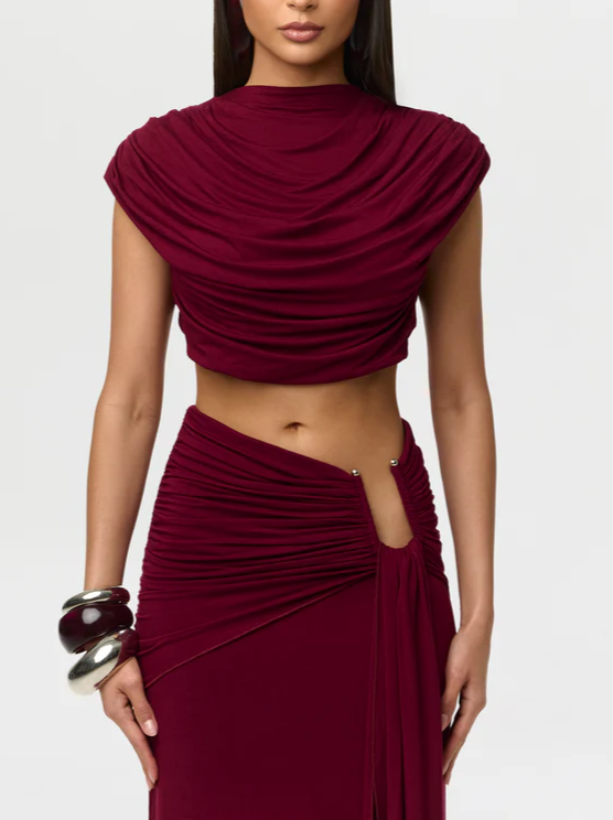 Smooth Draped Wired Maxi Dress