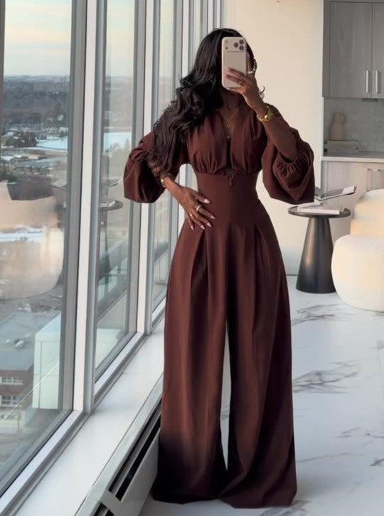 Bubble Sleeve Jumpsuit