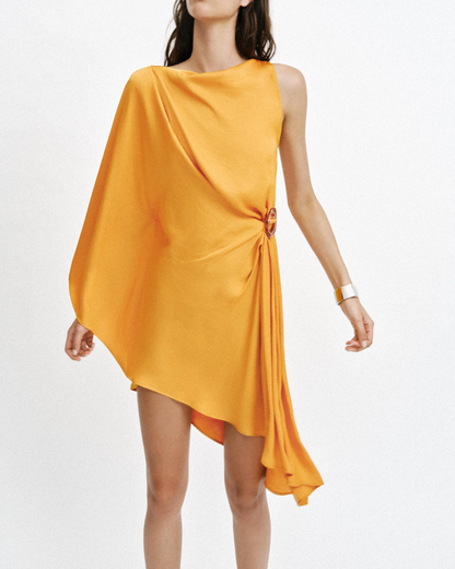 ASYMMETRIC BUCKLE DRESS