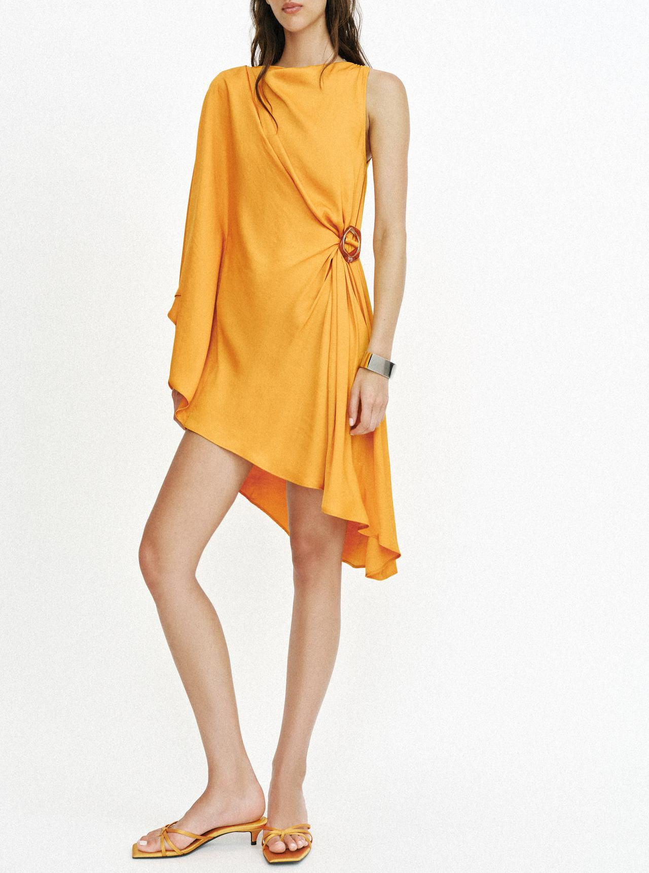 ASYMMETRIC BUCKLE DRESS