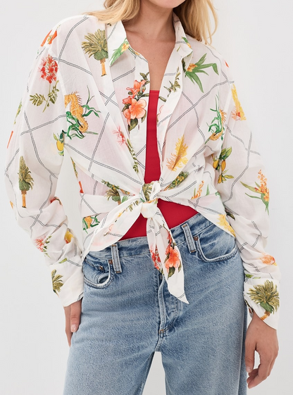 Palm Beach Classic Button Down Shirt+Skirt Set