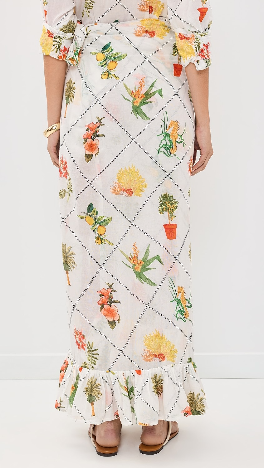 Palm Beach Classic Button Down Shirt+Skirt Set