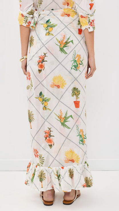 Palm Beach Classic Button Down Shirt+Skirt Set