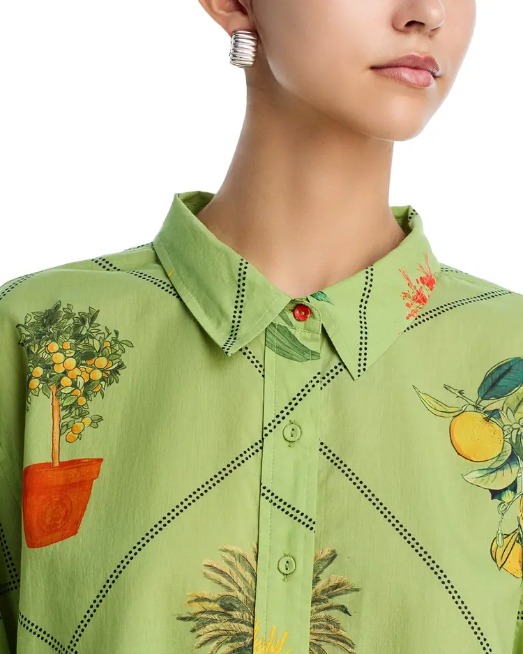 Palm Beach Classic Button Down Shirt+Skirt Set