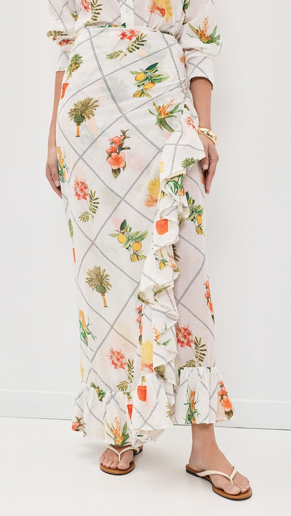 Palm Beach Classic Button Down Shirt+Skirt Set