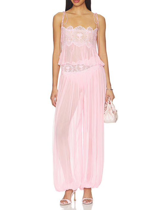 Embroidered Chiffon Set